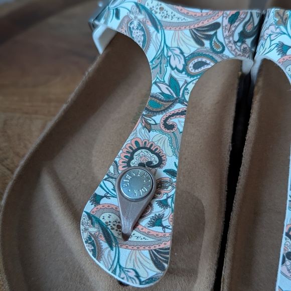 NEW Birkenstock Gizeh Vegan Rose Paisley Birko-flor-Regular Fit Size 39 L 8 M 6 - Picture 4 of 11